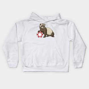 Ferret Poker Poker chips Kids Hoodie